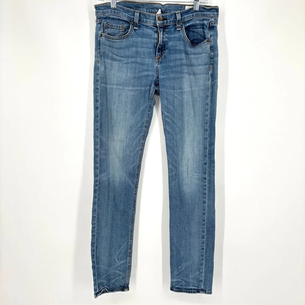 Rag & Bone‎ The Dre Slim Boyfriend Jeans Perry Wash Blue Skinny Denim Size 29